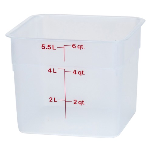 Indas maistui laikyti CAMBRO kvadratinis (polipropileno) (21.5x21.5x18.5cm, 5.7l)