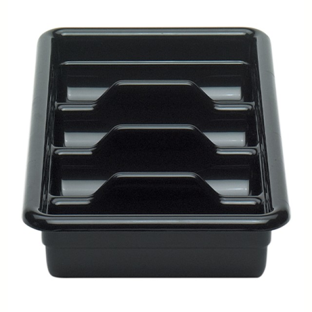 Dėžė stalo įrankių surinkimui CAMBRO (juoda; 4 dalių) (28.9 x 52 x 9.5 cm)