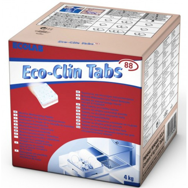 Tabletės indaplovėms ECO-CLIN TABS 88 (200vnt; 4kg)