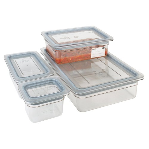 Dangtelis užspaudžiamas CAMBRO (skaidrus polikarb.) (GN1 2-26.5x32.5cm)