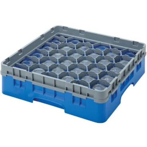 Kasetė taurėms bokalams CAMBRO 30 vietų, h-21,5cm, Ø-7,94cm, mėlynos sp.