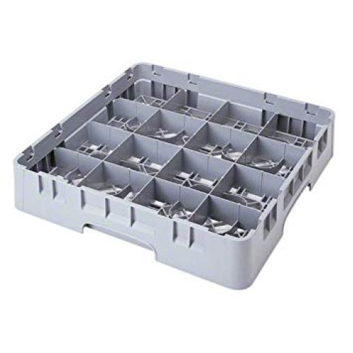 Kasetė puodeliams CAMBRO 16 vietų, h-6,6cm, Ø-11,1cm, pilkos sp.