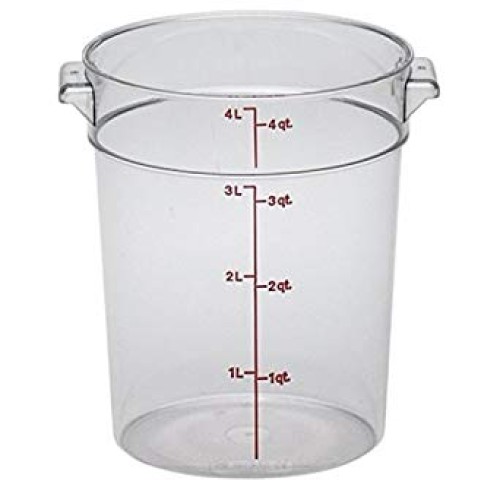 Indas maistui laikyti CAMBRO apvalus (polikarb., skaidrus) (3,8l, h-21,8cm)