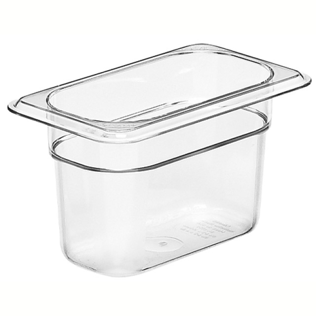 Indas maistui laikyti CAMBRO (skaidrus) (GN1 9 - 10,8 x 17,6 cm, h-10 cm, 0,85 l)