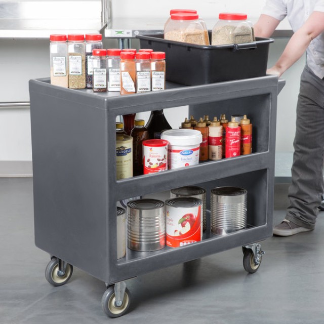Vežimėlis aptarnavimui CAMBRO (3 lentynų) (95x55x88cm)