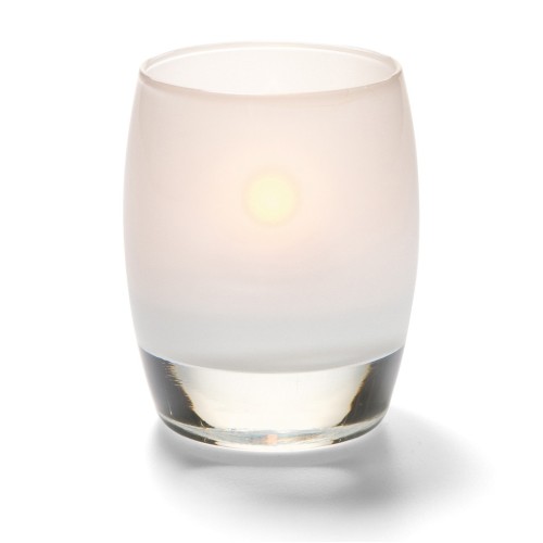 Žvakidė sferinė stiklinė (matinė balta) (h-9,5 cm, ø7,6 cm; HD8 12 15)