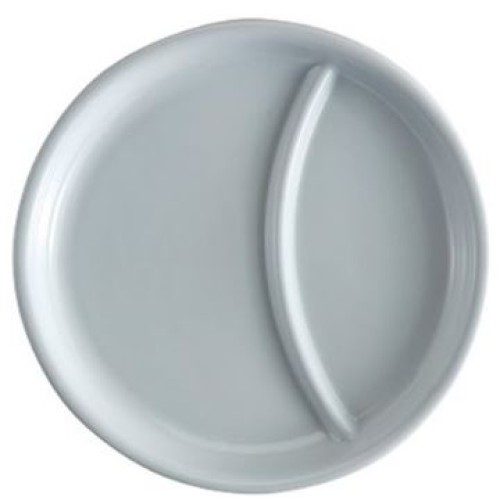 Porcelianinė dviejų skyrių lėkštė CAMBRO ø25,4 cm, baltos sp.