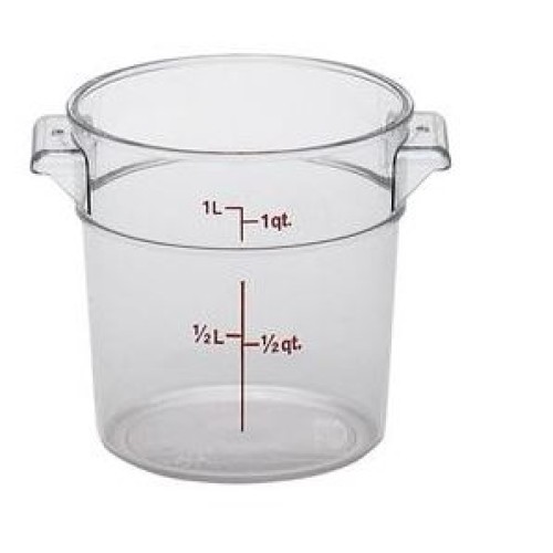 Indas maistui laikyti CAMBRO apvalus, talpa: 0,9 l, ø 15,4 cm, aukštis: 12,7 cm
