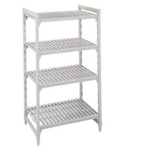 Pradžios rinkinys stacionariam stelažui CAMBRO Premium (0,6 x1,38 x1,8 m) (4 stovai + 4 sujungimai + 4 perforuotos lentynos))