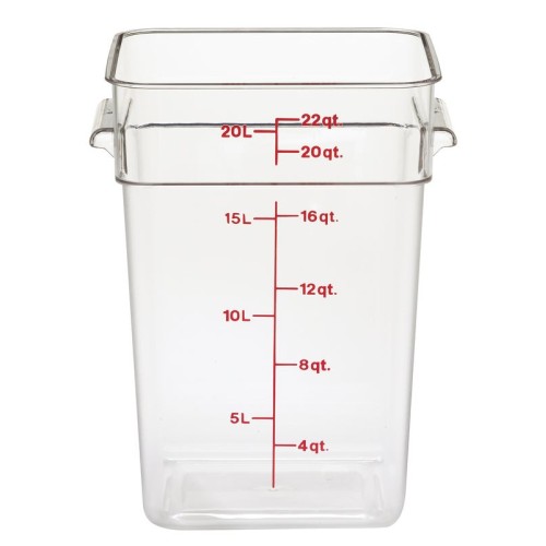 Indas maistui laikyti CAMBRO (skaidrus polikarb.) (25.6x31x40cm, 20,8l)
