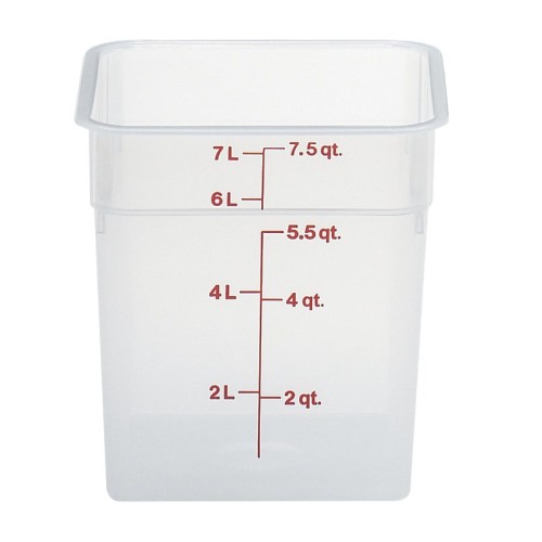 Indas maistui laikyti CAMBRO kvadratinis (polipropileno) (21.5x21.5x23cm, 7,6l)