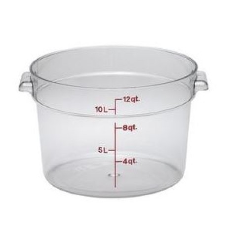 Indas maistui laikyti CAMBRO apvalus (polikarb., skaidrus) (11,4l, h-21,3cm)