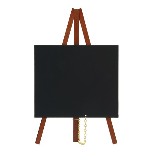 SECURIT stalo kreidinė lentelė Mini molbertas 26x15,5x3 cm, raudonmedžio sp., su žymekliu
