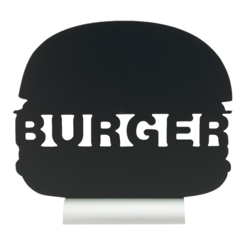 SECURIT stalo kreidinė lentelė siluetas BURGERIS 25x27x6 cm, su aliuminio pagrindu ir žymekliu