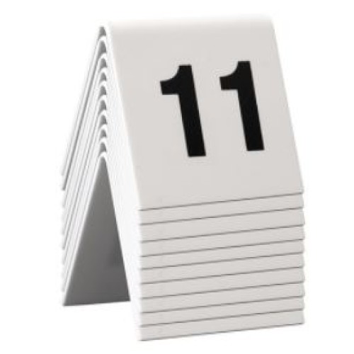 SECURIT stalo numeracijos kortelės nr.11-20, baltos sp.