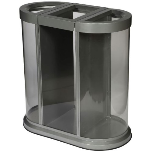 Šiukšliadėžė rūšiavimui 150L, trijų sk.(50Lx3), metalinė