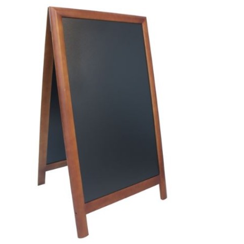 SECURIT medinis dvigubas stendas Deluxe 130x71,5x7,5 cm, juodas rudu rėmu