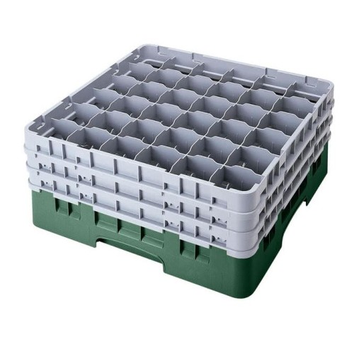 Kasetė taurėms bokalams CAMBRO 36 vietų, h-25,7cm, Ø-7.3cm , žalios sp.