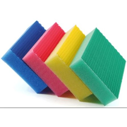 Šveitimo kempinės COLOR CLEAN HACCP 4 vnt. pak., geltonos raudonos žalios mėlynos sp.