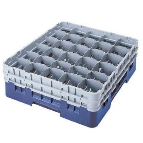 Kasetė taurėms bokalams CAMBRO 30 vietų, h-25.7cm, Ø-7,94cm, mėlynos sp.