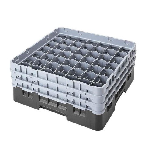 Kasetė taurėms bokalams CAMBRO 49 vietų, h-9.2cm, Ø-6.2 cm, juodos sp.