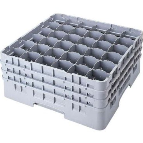 Kasetė taurėms bokalams CAMBRO 36 vietų, h-9,2cm, Ø7,3cm, pilkos sp.