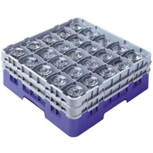Kasetė taurėms bokalams CAMBRO 36 vietų, h-9,2cm, Ø7,3cm, mėlynos sp.