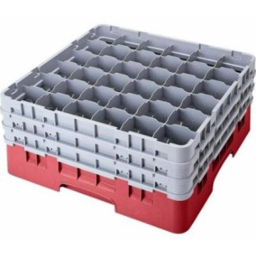 Kasetė taurėms bokalams CAMBRO 36 vietų, h-9,2cm, Ø7,3cm, bordo sp.