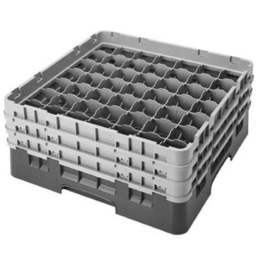 Kasetė taurėms bokalams CAMBRO 49 vietų, h-17,4cm, Ø-6.2 cm, rudos sp.
