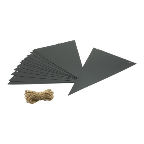 SECURIT kreidinės pakabinamos vėliavėlės 12vnt., 400x21x0,2cm, su žymekliu