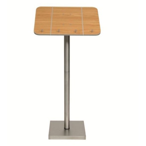 SECURIT informacinis stendas padėti meniu. Ratukai (kodas MCS-WH-2) , LED lempa (kodas LP-BL-1) ir b 115x54cm, medis nerūd. plienas