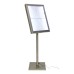 SECURIT informacinis LED stendas 70x35x6cm, 4xA4, nerūd. plieno. Stovas, ratukai ir baterija užsakoma atskirai.