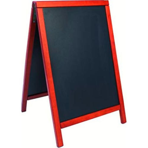 SECURIT medinis dvigubas stendas Deluxe 89x57,5x6,5cm, juodas raudonmedžio spalvos rėmu
