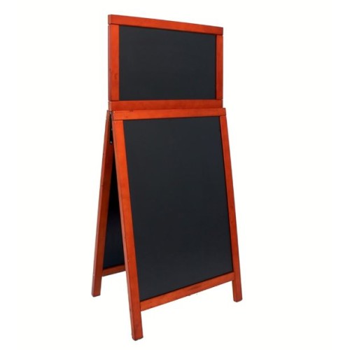 SECURIT medinis dvigubas stendas Deluxe 87x56,5x6,5 cm, raudonmedžio spalvos rėmu