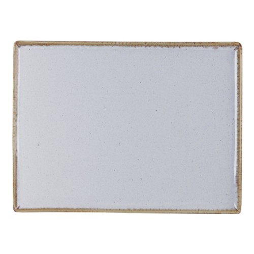 Lėkštė stačiakampė Porcelite Stone 35x26 cm, balos sp.