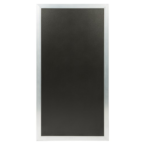 SECURIT jungiamasis stendas (grindinio) 119x67x3cm, kreidinė lenta su sidabriniu rėmu