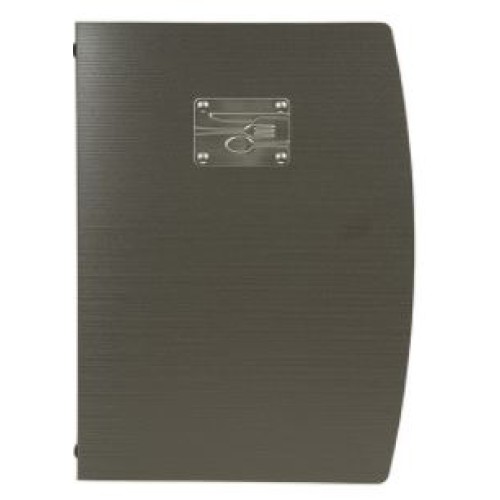 SECURIT meniu segtuvas Rio A4, 34x25x1,5 cm, juodos sp. su peilio, šakutės, šaukšto atvaizdu