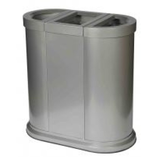 Šiukšliadėžė rūšiavimui 150L, trijų sk.(50Lx3), metalo