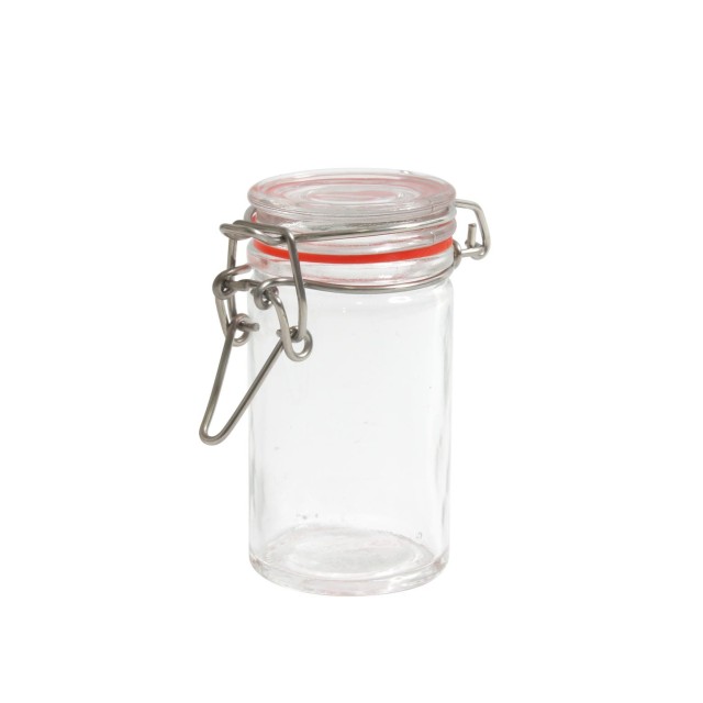 Stiklinis indelis su sandariu dangteliu 40ml, 4,3cm, h-6cm