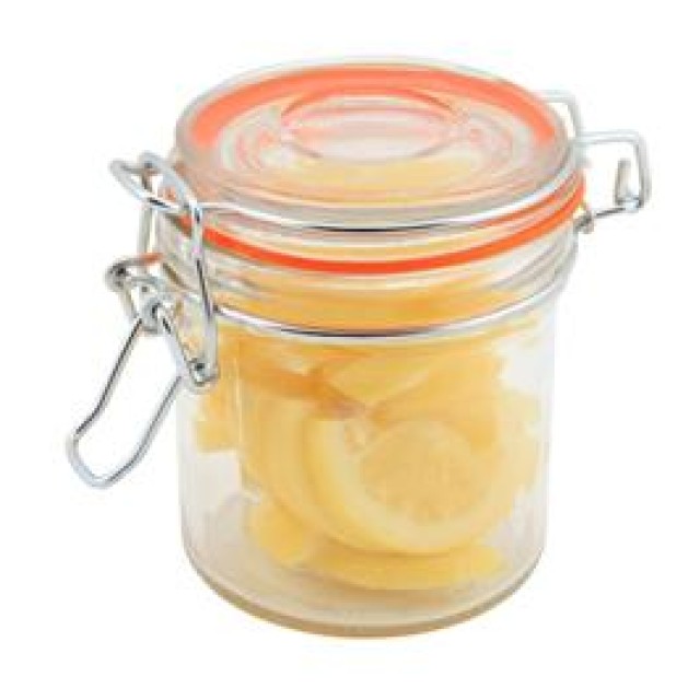 Stiklinis indelis su sandariu dangteliu 50ml, 4,5cm, h-6,3cm