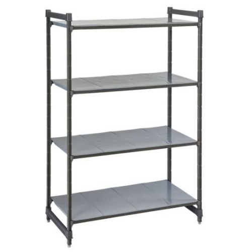 Stelažas su sujungimais CAMBRO Basics series su 4 lygiomis lentynomis (460x1070x1830mm)