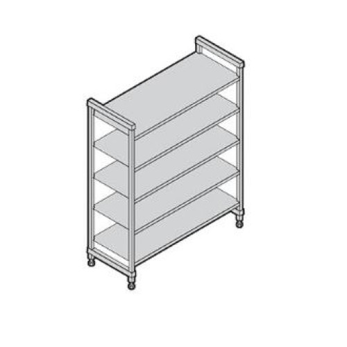 Stelažas su sujungimais CAMBRO Basics series su 5 lygiomis lentynomis (540x1530x2140mm)