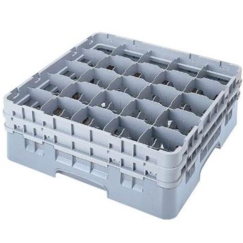 Kasetė taurėms bokalams CAMBRO 25 vietų, h-13,3cm, Ø8,7cm, pilkos sp.