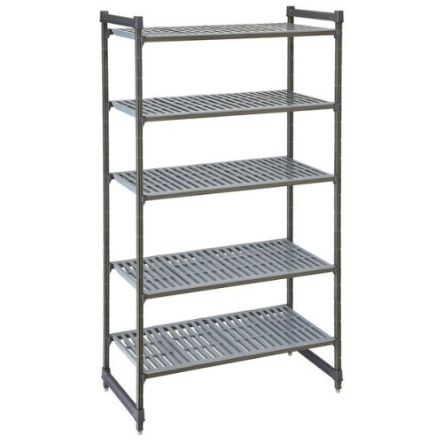 Stelažas su sujungimais CAMBRO Basics series su 5 perforuotomis lentynomis (540x1530x2140mm)