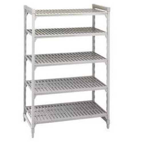 Pradžios rinkinys stacionariam stelažui CAMBRO Premium (0,5 x1,58 x1,8 m) (4 stovai + 5 sujungimai + 5 perforuotos lentynos))