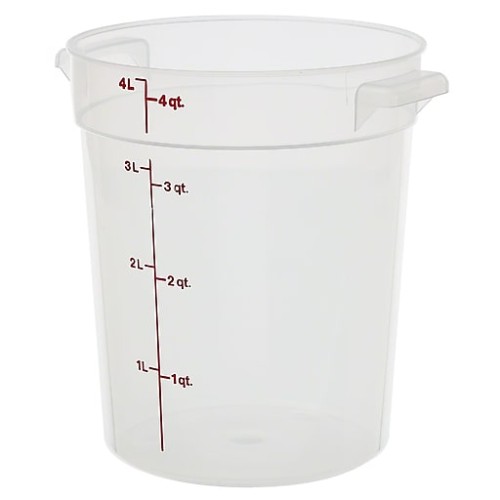 Indas maistui laikyti CAMBRO apvalus (polipropileno) (3.8l, h-21,8cm)