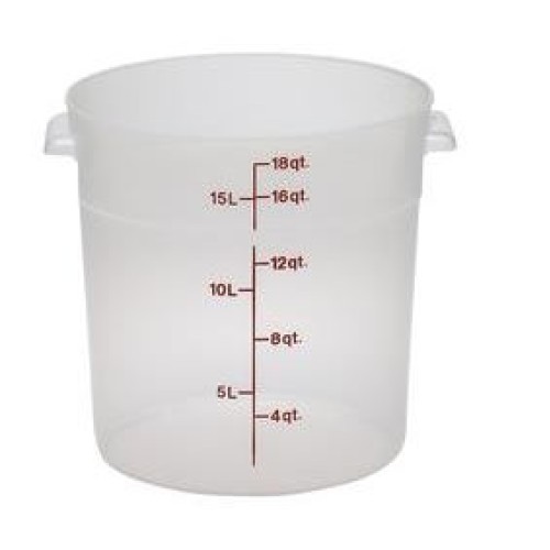 Indas maistui laikyti CAMBRO apvalus (polipropileno) (17.2l, h-30,5cm)