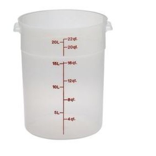 Indas maistui laikyti CAMBRO apvalus (polipropileno) (20.8l, h-38,1cm)