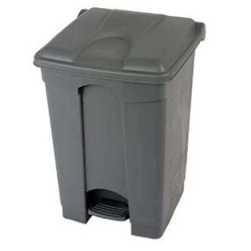 Šiukšliadėžė 45L, su pedalu, pilka, polipropileno