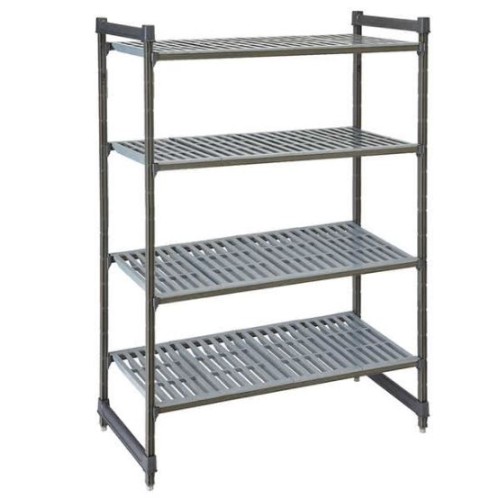 Stelažas su sujungimais CAMBRO Basics series su 4 perforuotomis lentynomis (460x1220x1830mm)